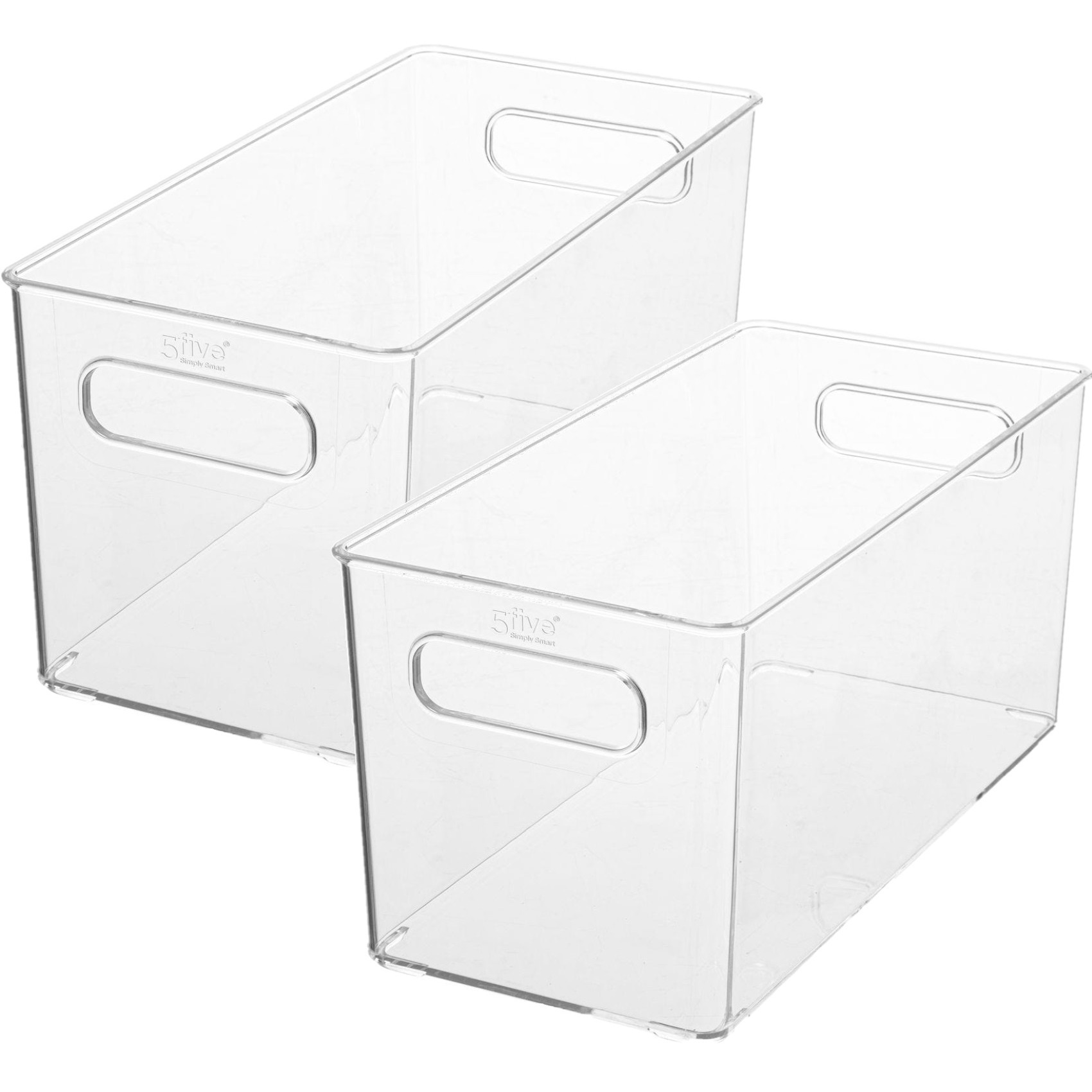 Set van 2x stuks creme potjes/flesjes/make-up houder/box rechthoek 31 x 15 cm van kunststof -