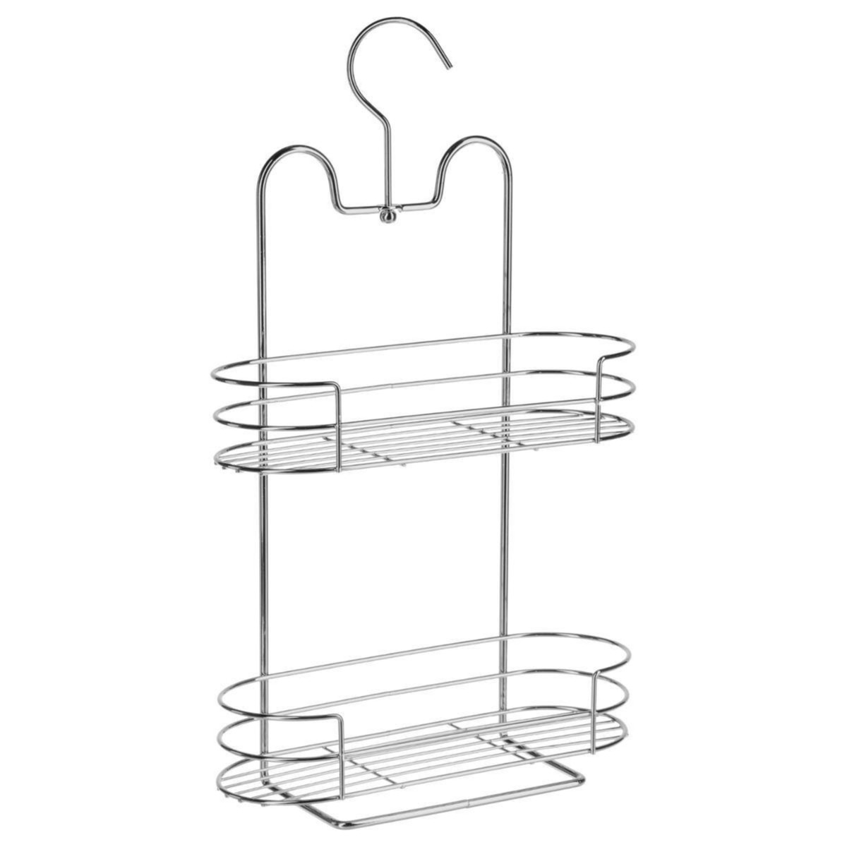 Doucherekje/badkamerrekje 2 lagen metaal met ophanghaak 25 x 9 x 39 cm -