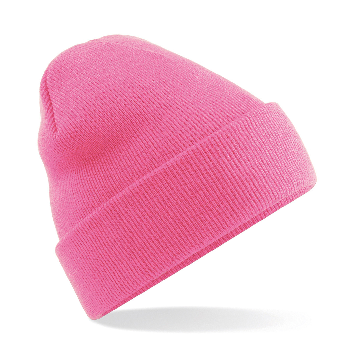 Basic dames/heren beanie wintermuts 100% soft Acryl in kleur oud roze One size -