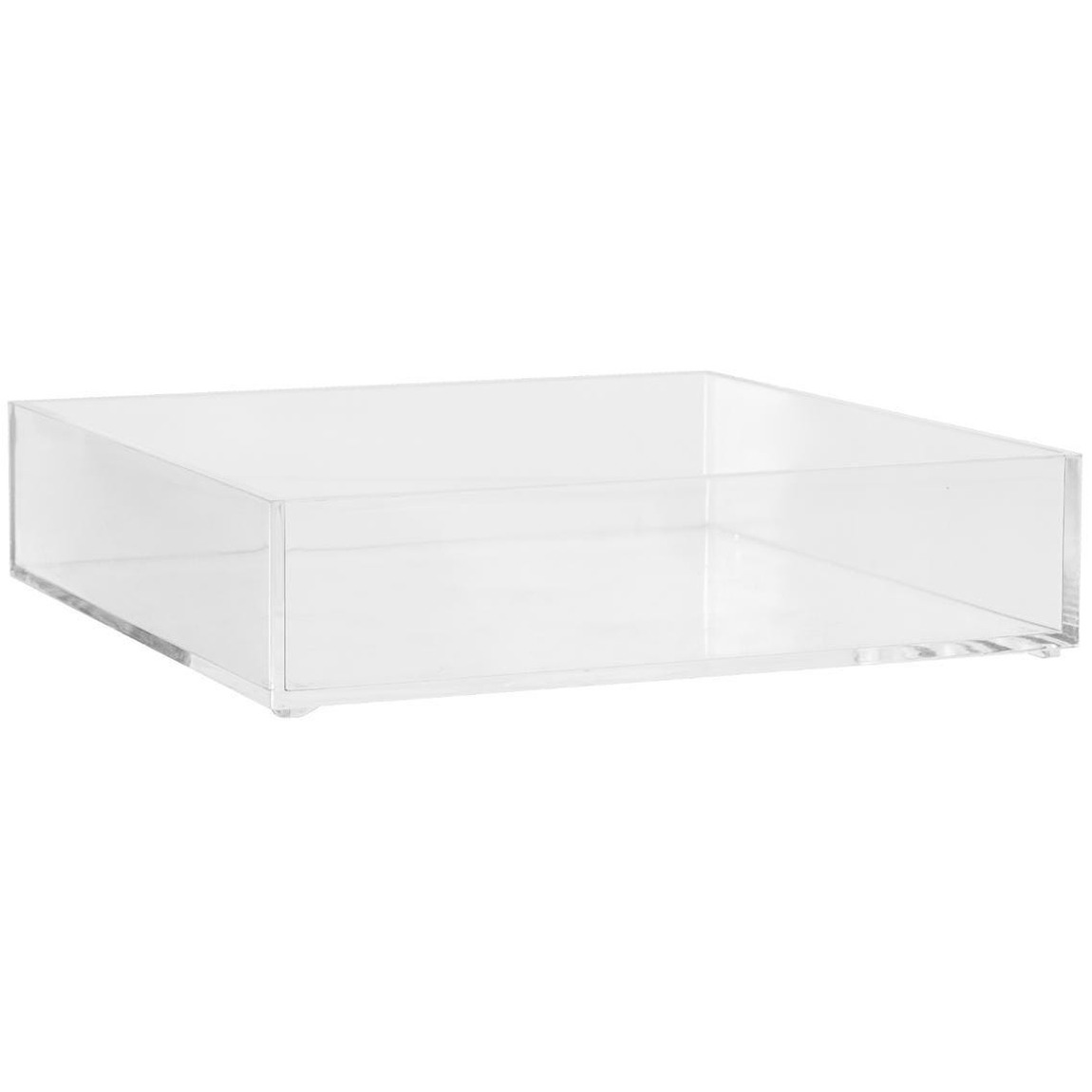 Sieraden/make-up houder/box vierkant 20 x 5 cm van kunststof -