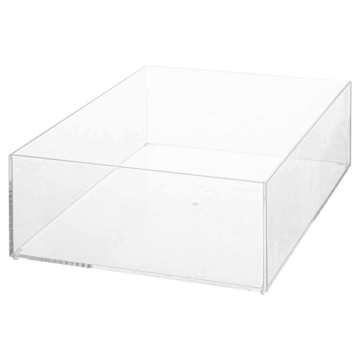 Sieraden/make-up houder/box rechthoek 25,5 x 8,5 cm van kunststof -