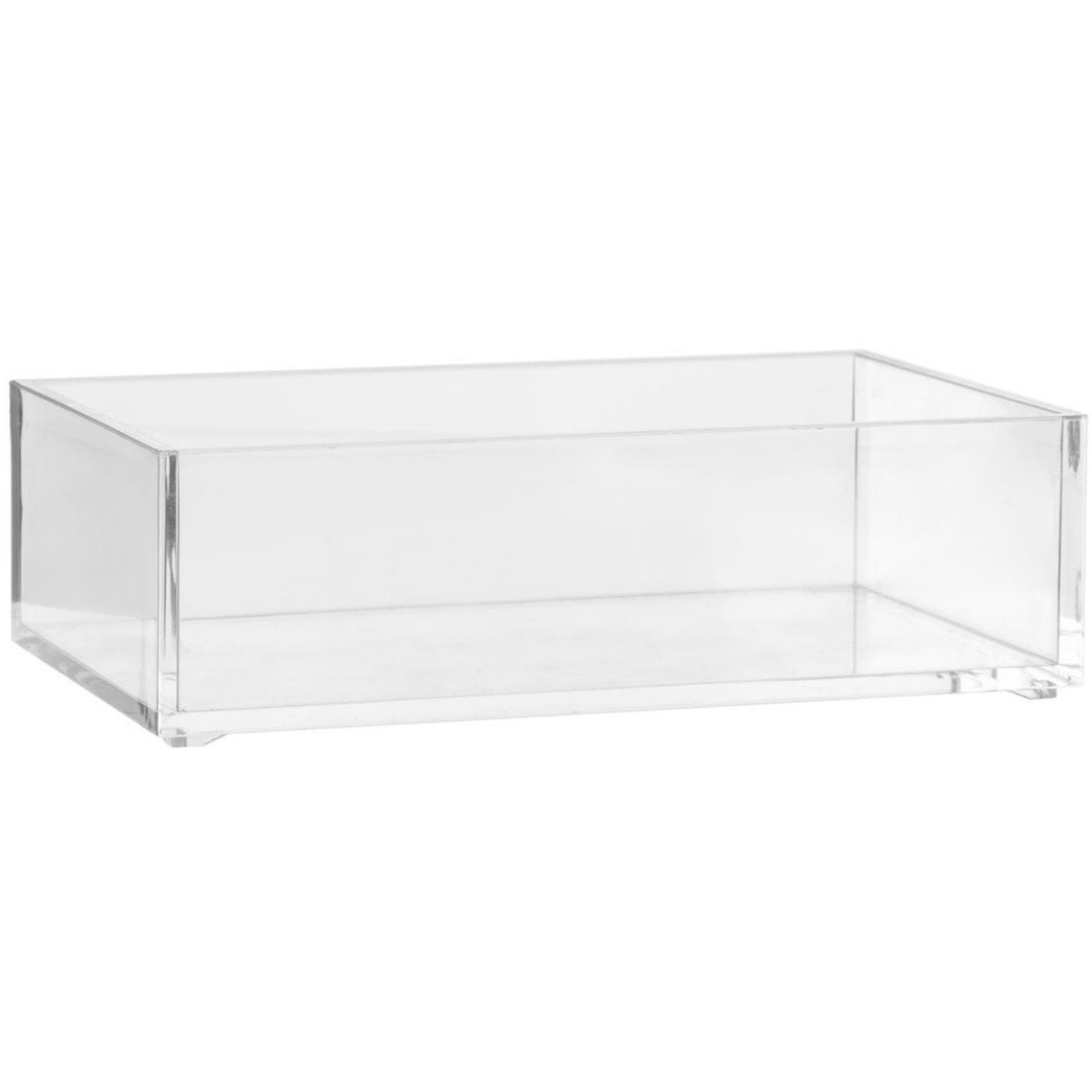 Sieraden/make-up houder/box rechthoek 16 x 5 cm van kunststof -