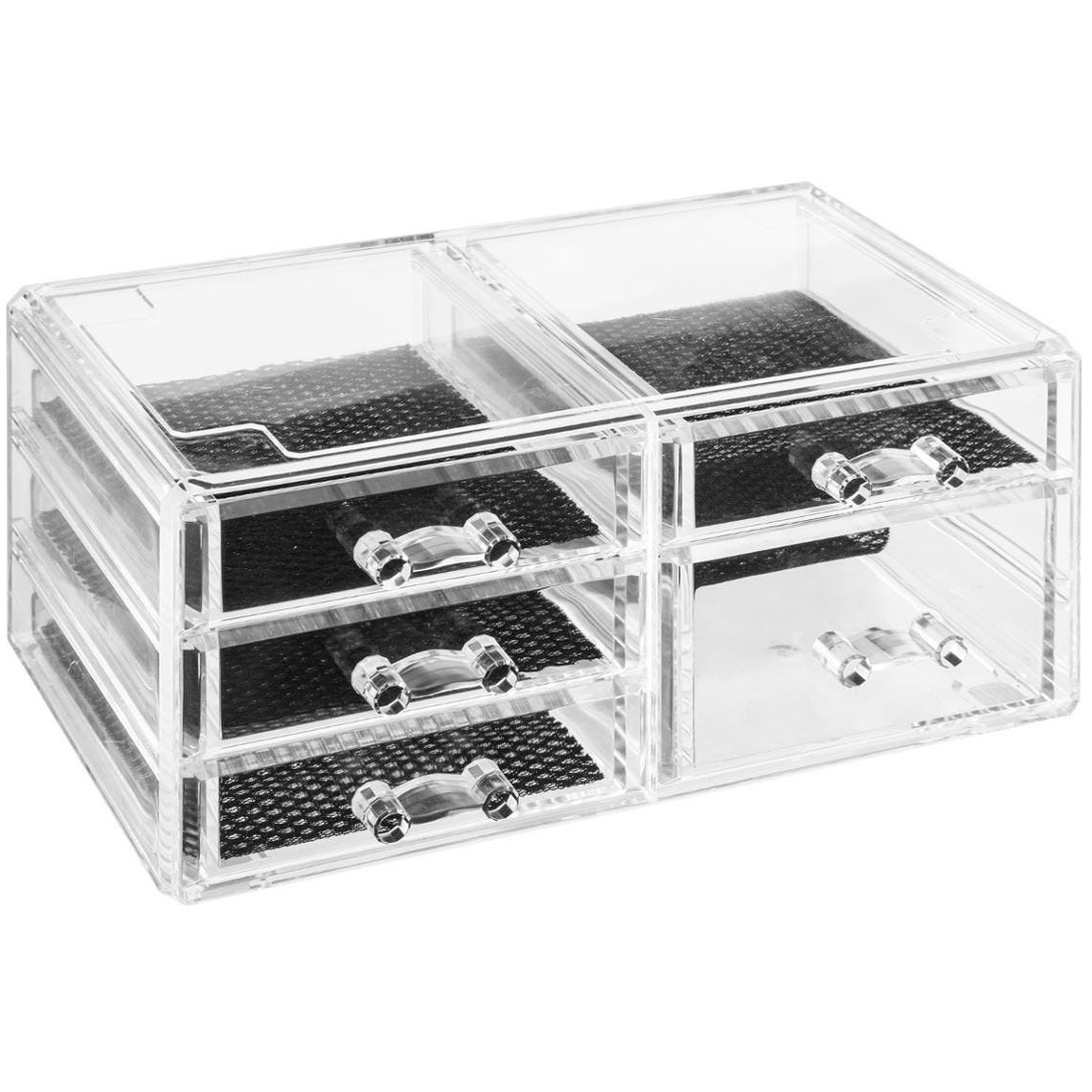 Sieraden/make-up organizer 5 lades rechthoek 24 x 11 cm van kunststof -