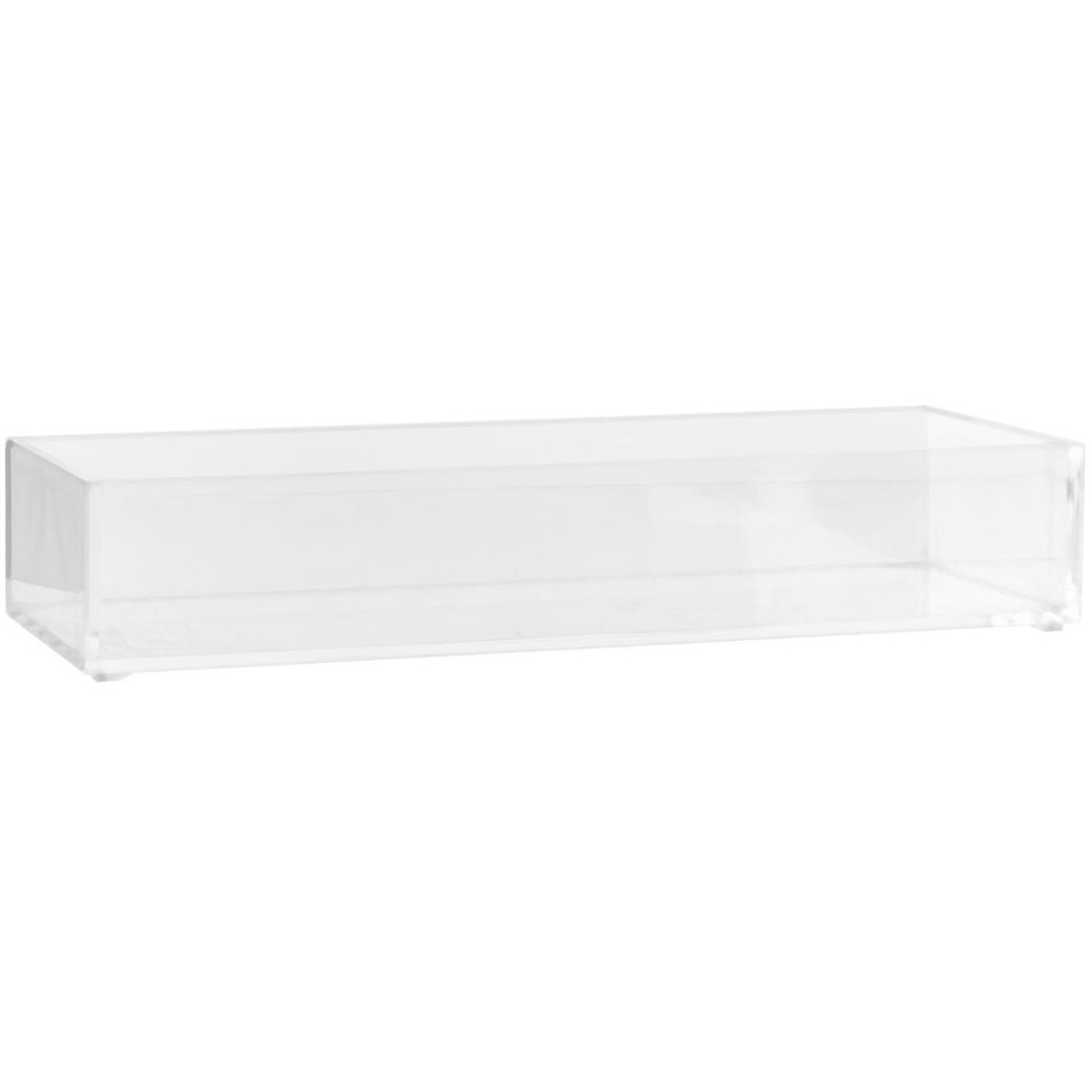Sieraden/make-up houder/box rechthoek 25,5 x 5 cm van kunststof -