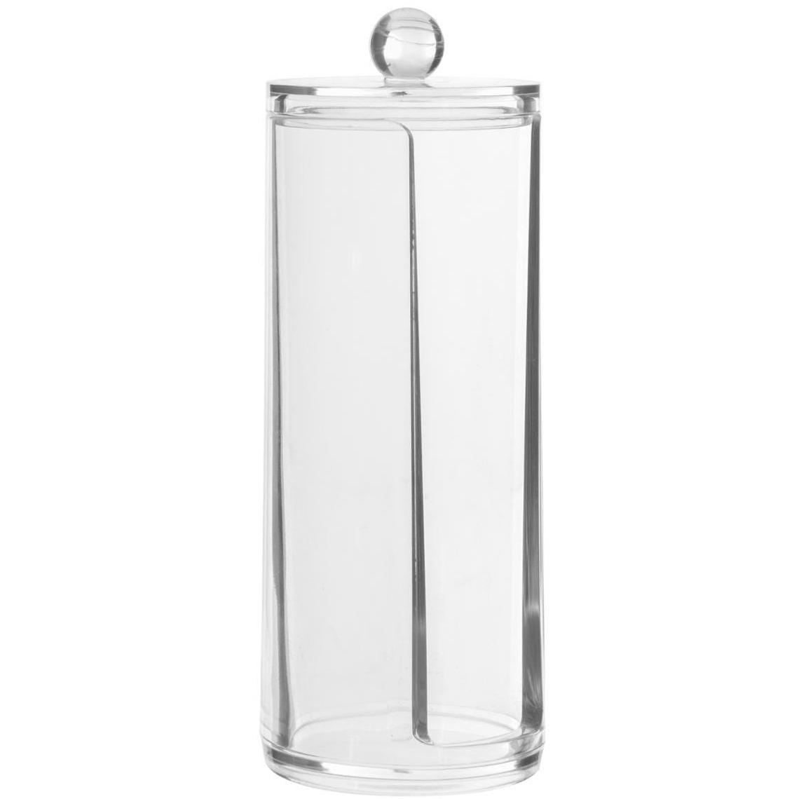 Wattenschijfjes houder/box/dispenser 7,5 x 20 cm van kunststof -
