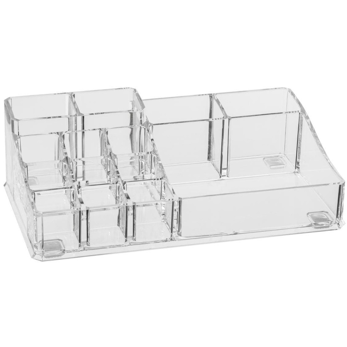 Make-up organizer 14 vakken rechthoek 22,5 x 7 cm van kunststof -