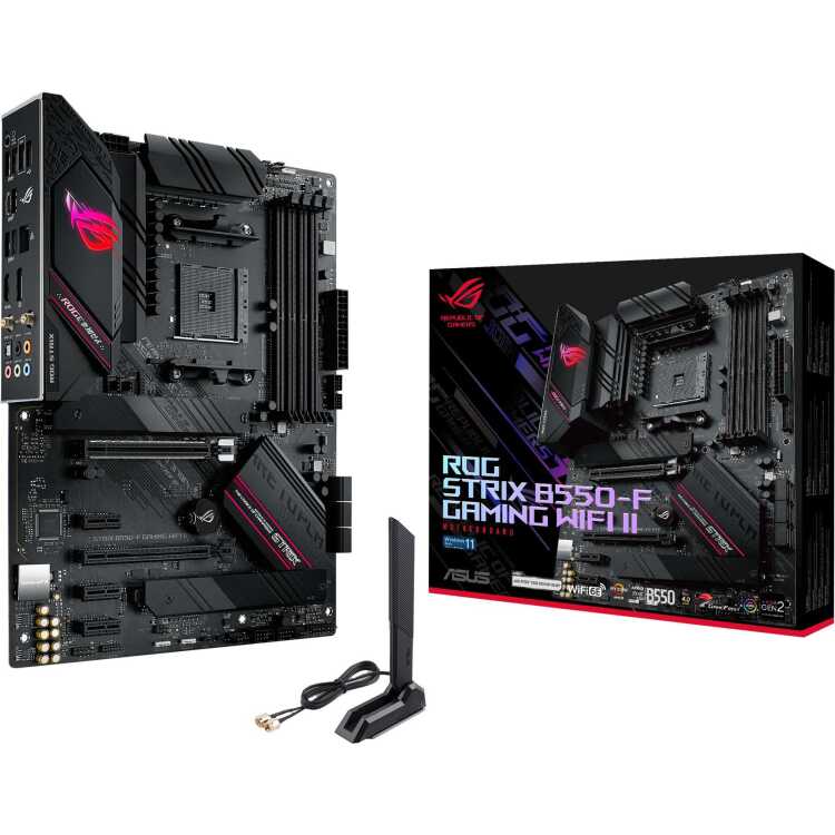ASUS ROG STRIX B550-F GAMING WI-FI II moederbord RAID, Gb-LAN, WLAN, BT, Sound, ATX