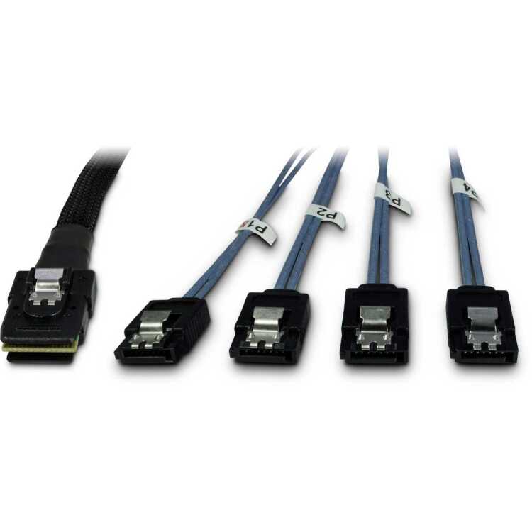 Inter-Tech Kabel SFF-8087 > 4x S-ATA, 1m kabel