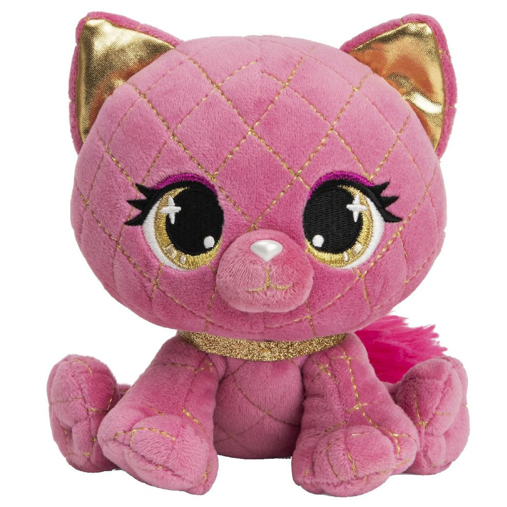 Pluche designer knuffel P-Lushes Pets kat/poes roze 15 cm -