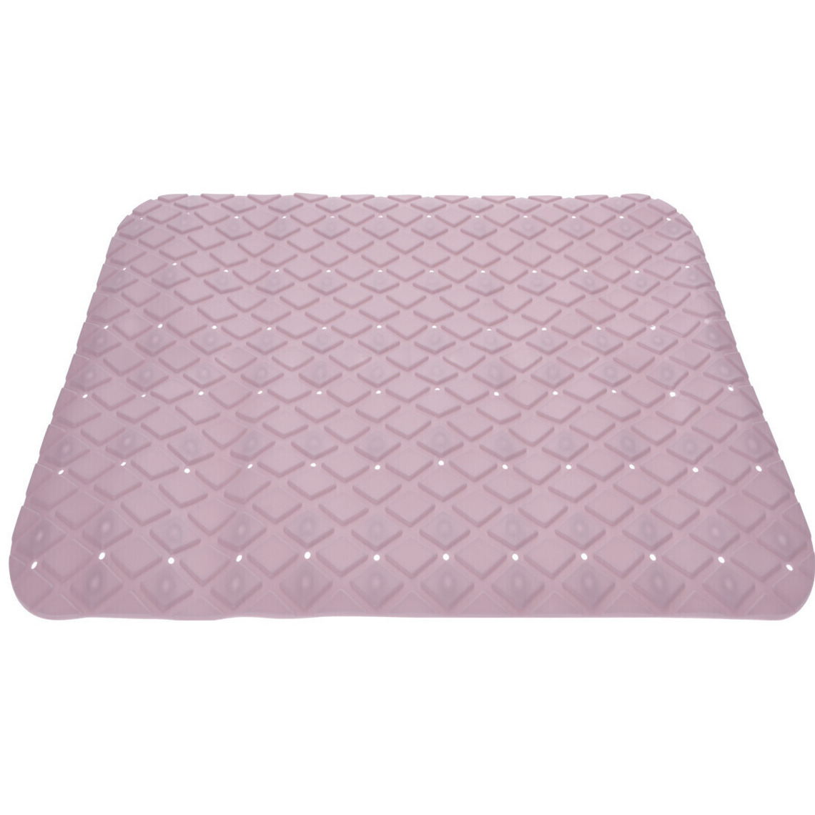 Anti-slip badmat licht roze 55 x 55 cm vierkant -