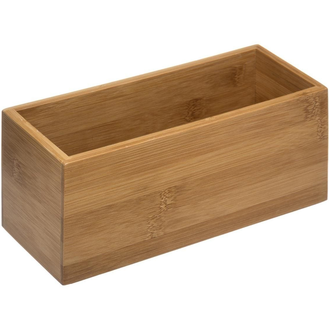 Sieraden/make-up houder/box rechthoek 23 x 9,5 cm van bamboe hout -