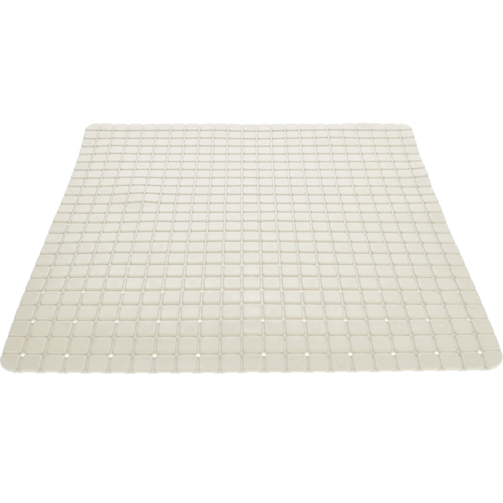 Anti-slip badmat creme wit 55 x 55 cm vierkant -