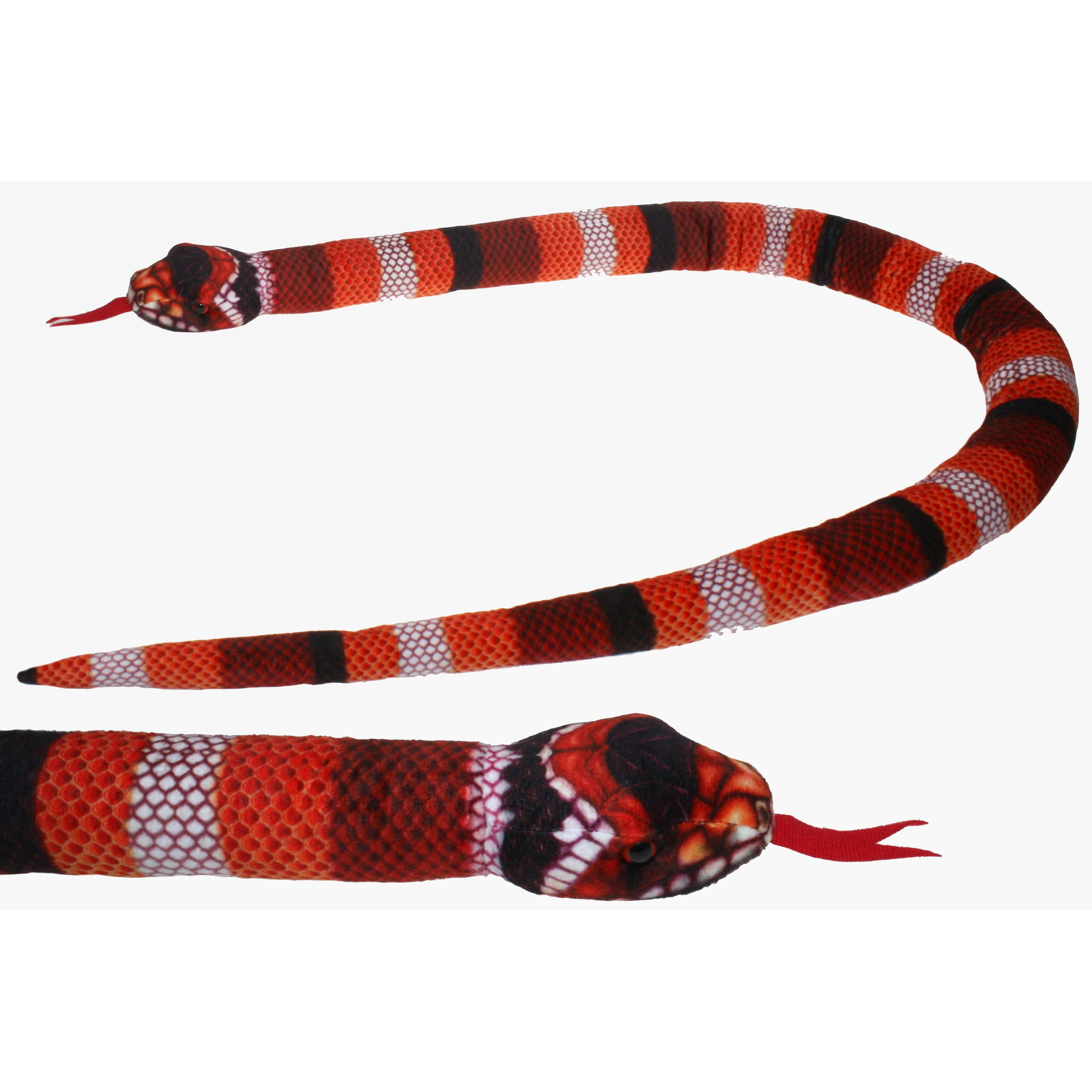 Cornelissen Pluche Koraal slang knuffeldier - rood - 150 cm - met kraalogen -