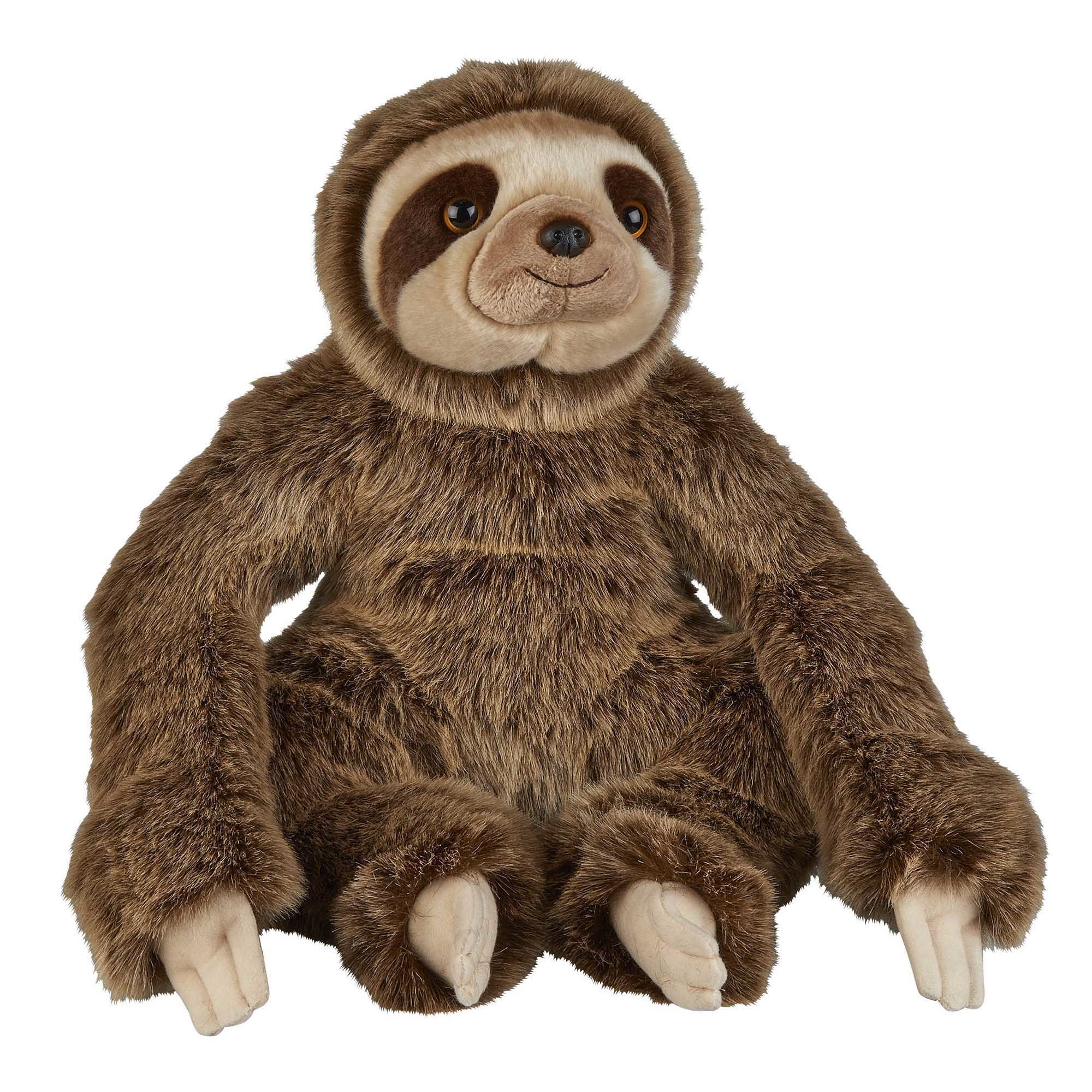 Ravensden pluche knuffel dier Luiaard - 50 cm - bruin - Dieren knuffels uit de jungle -