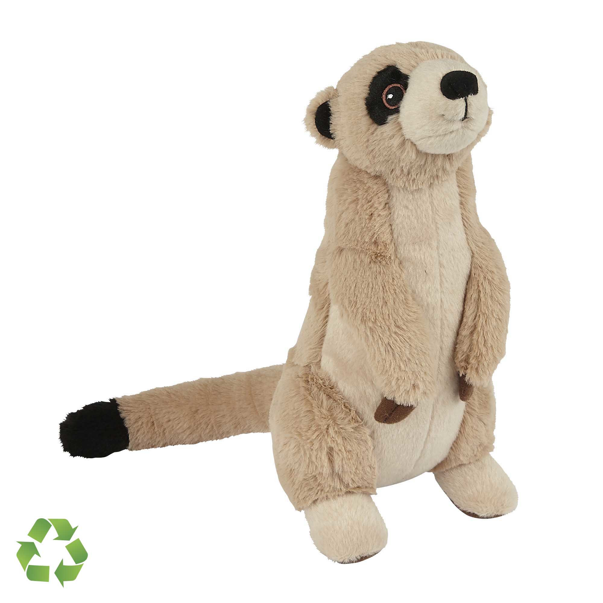 Pluche knuffeldier - stokstaartje - 23 cm - staand - Eco soft serie - speelgoed dieren -