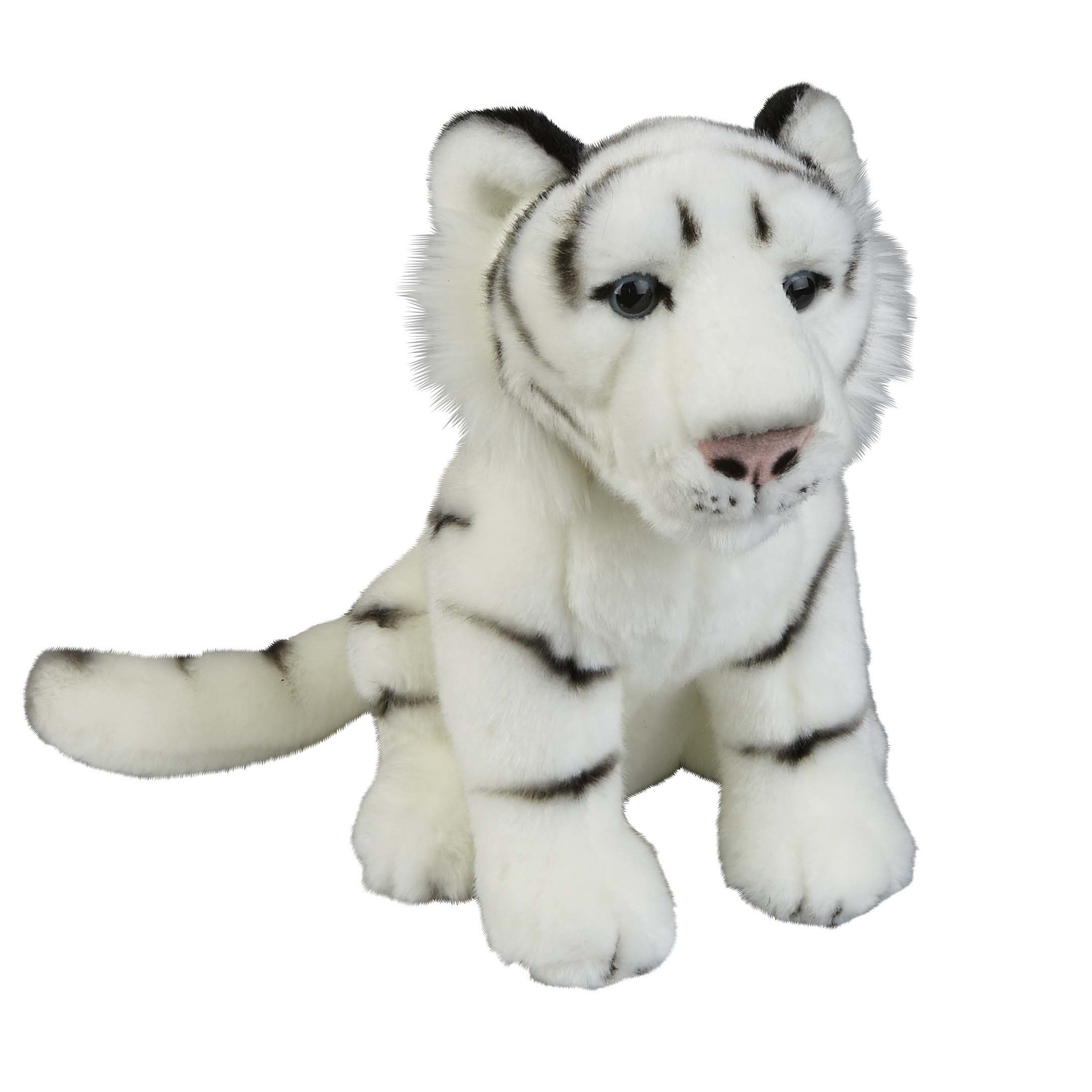 Pluche knuffel dieren Witte Tijger 28 cm -