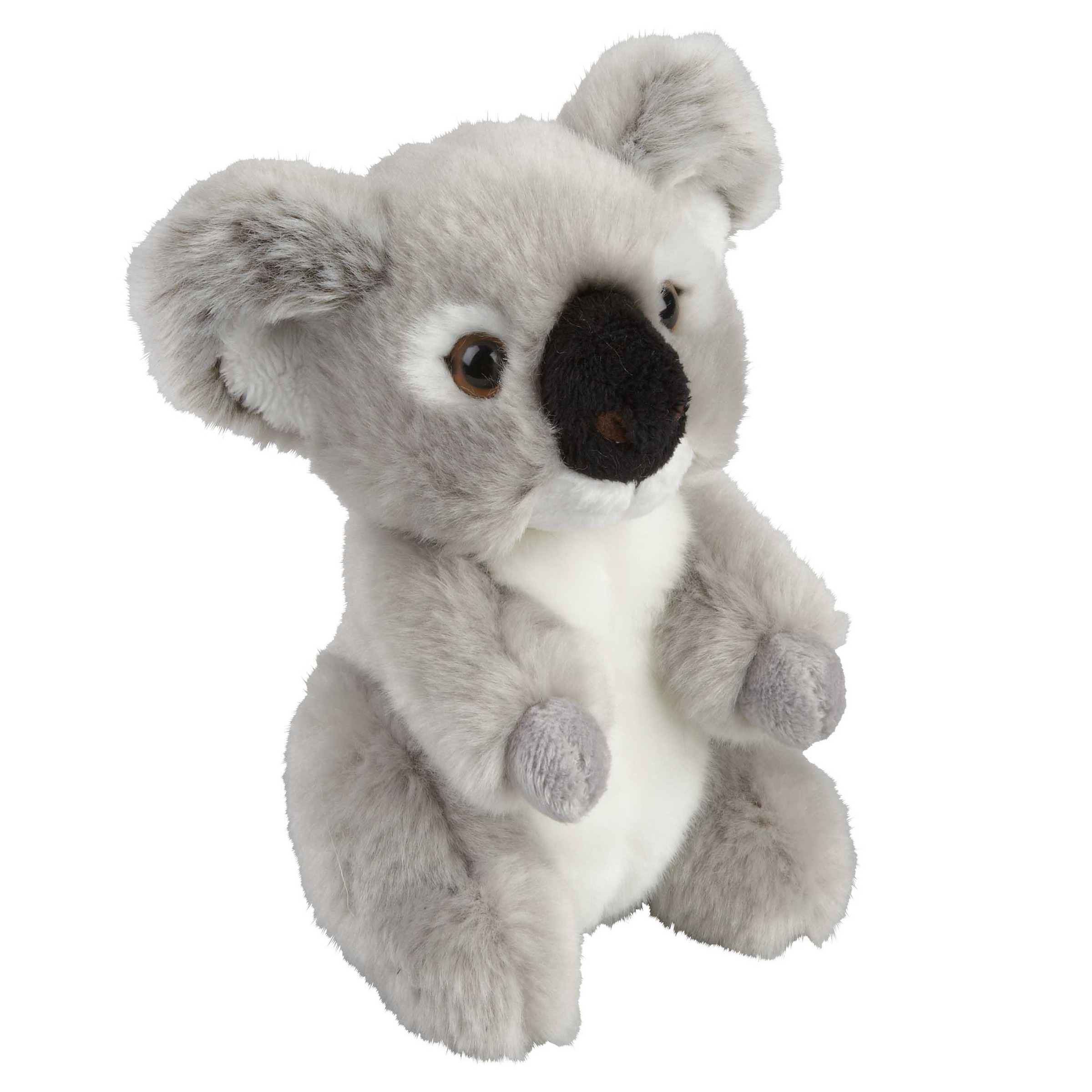 Pluche knuffel dier Koala - grijs - 18 cm - Speelgoed knuffelbeesten -