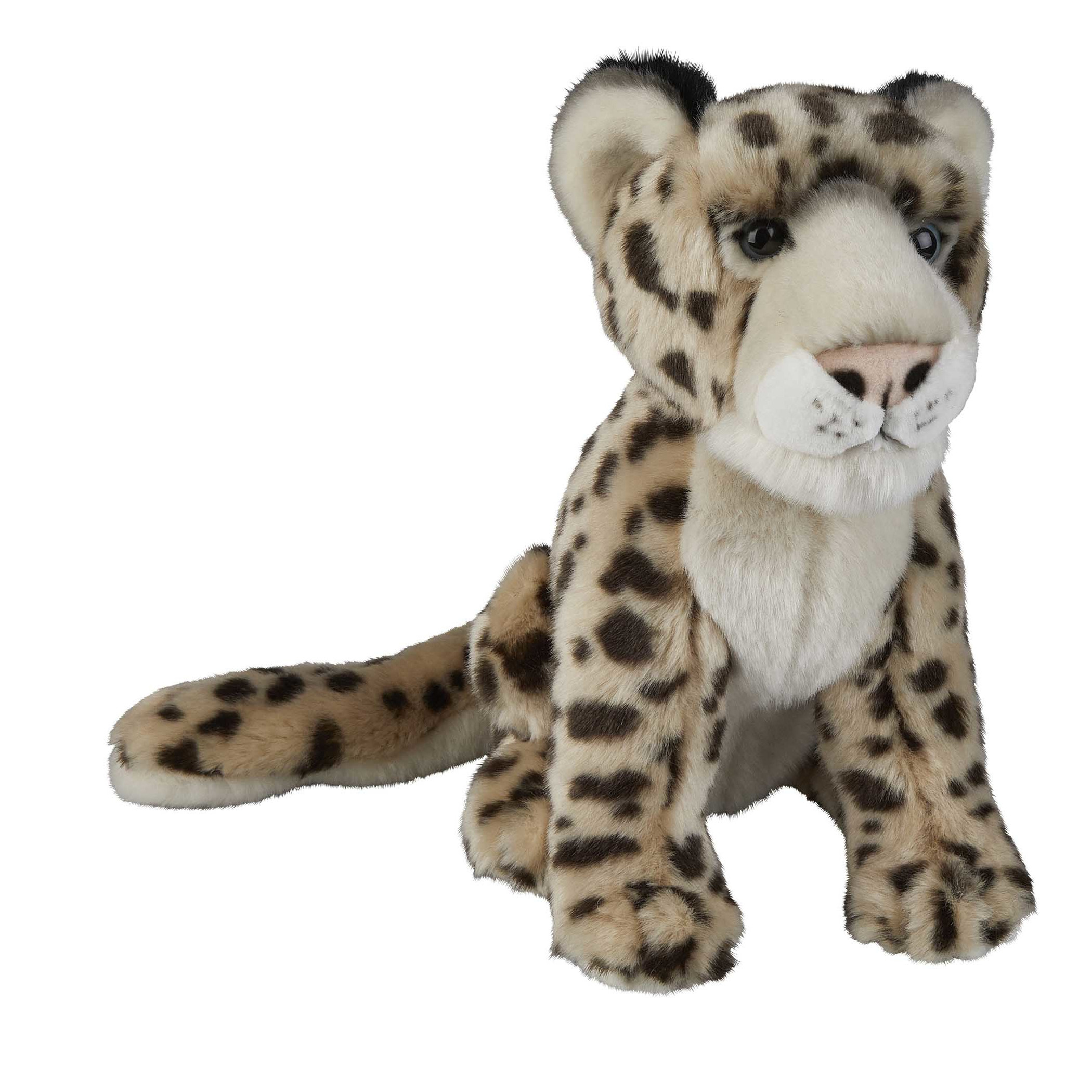 Pluche knuffel dieren Sneeuw Luipaard 28 cm -