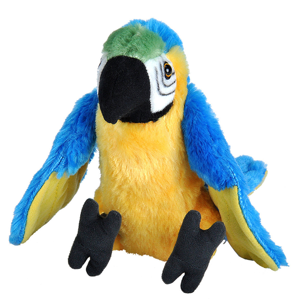 Pluche knuffel Blauwe Papegaai van 20 cm -