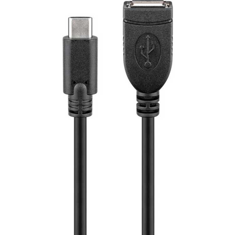 goobay USB-C > USB-A 2.0 verlengkabel 0,2 meter