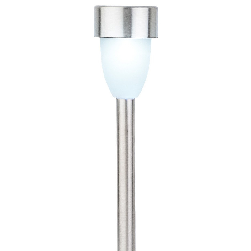Lumineo Prikspot - solar - LED - RVS - 36 cm - 1x- Tuinverlichting -