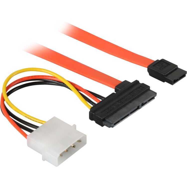 goobay S-ATA 2-in-1 Datakabel + Stroomadapter adapter 0,5 meter