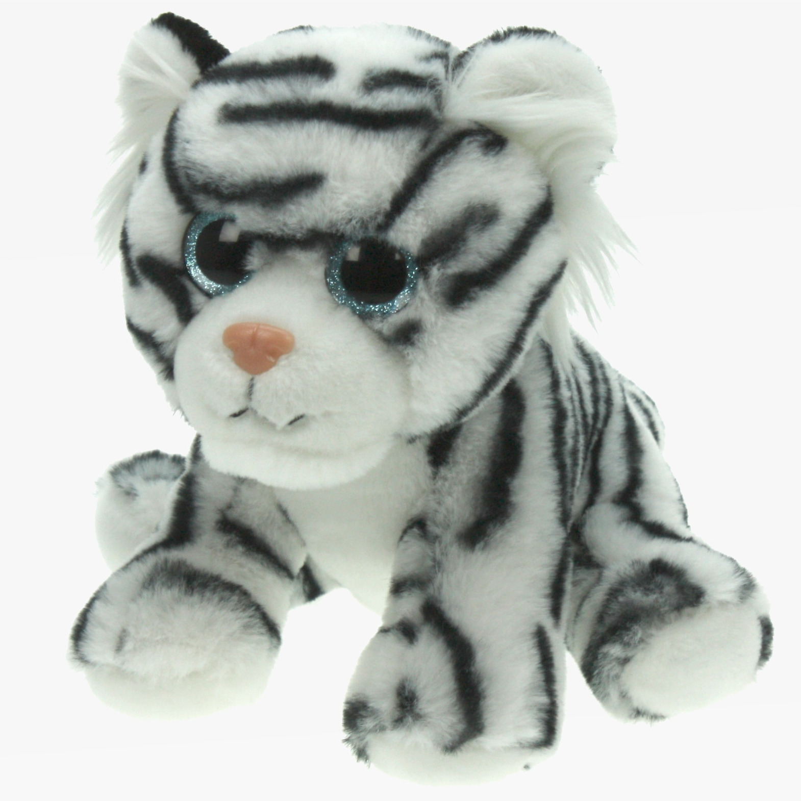 Pluche knuffel dieren witte Tijger van 25 cm -