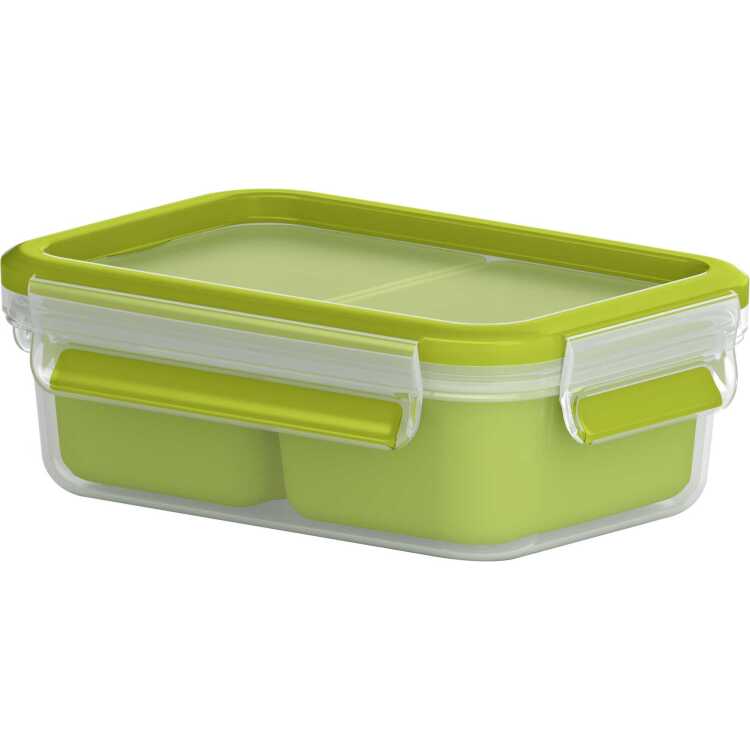 Emsa Clip & Go Snackbox 0,55L lunchbox met 2 extra inzetstukken