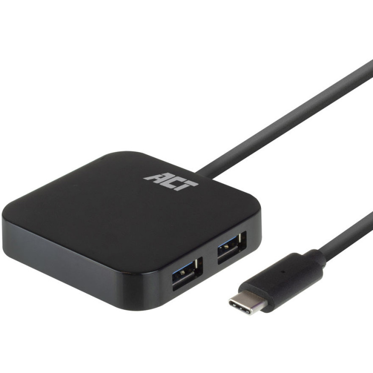 ACT Connectivity USB-C Hub 4 port met stroomadapter usb-hub USB 3.2 Gen 1