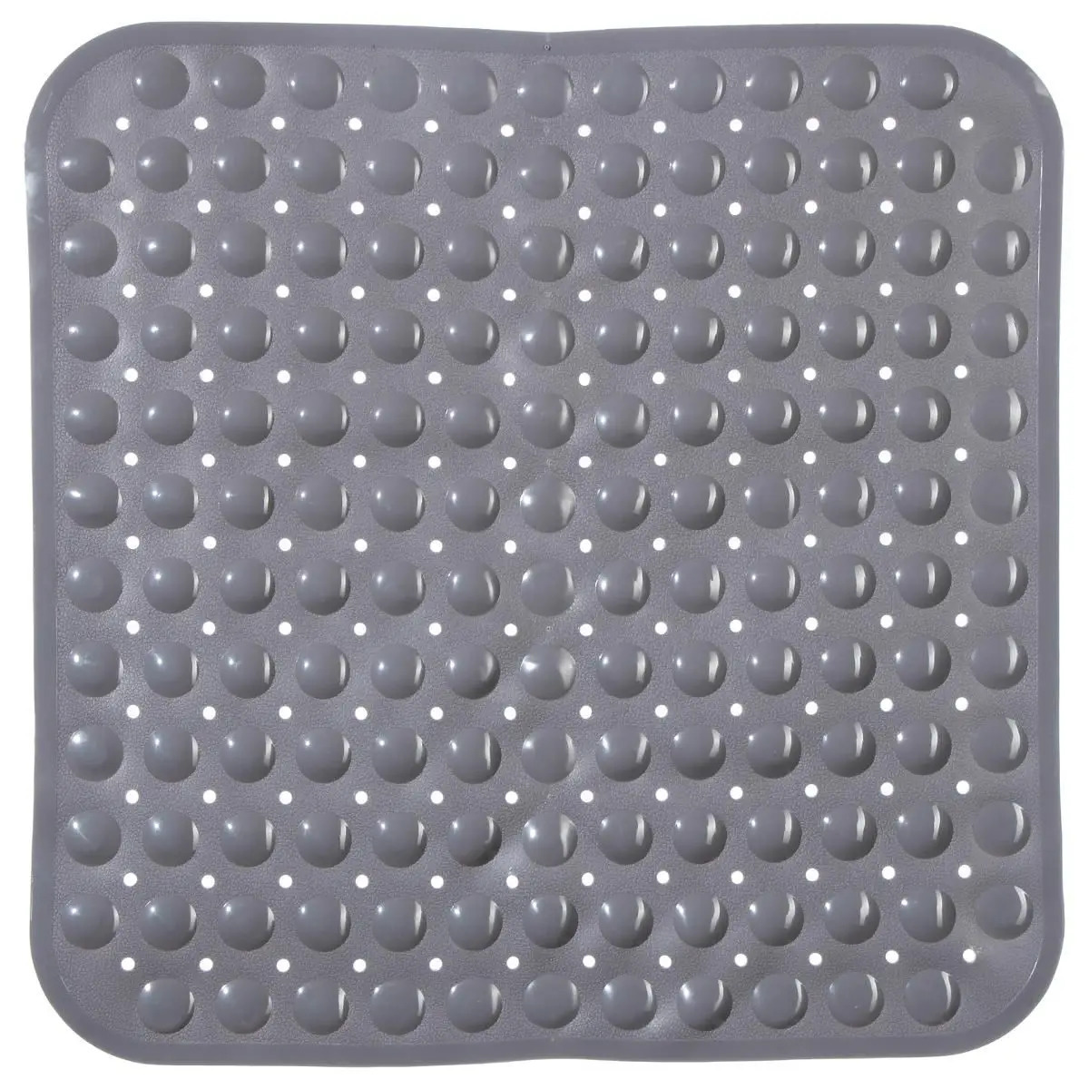 Anti-slip badkamer douche/bad mat grijs 54 x 54 cm vierkant -