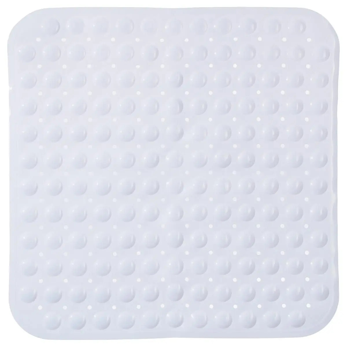 Anti-slip badkamer douche/bad mat wit 54 x 54 cm vierkant -