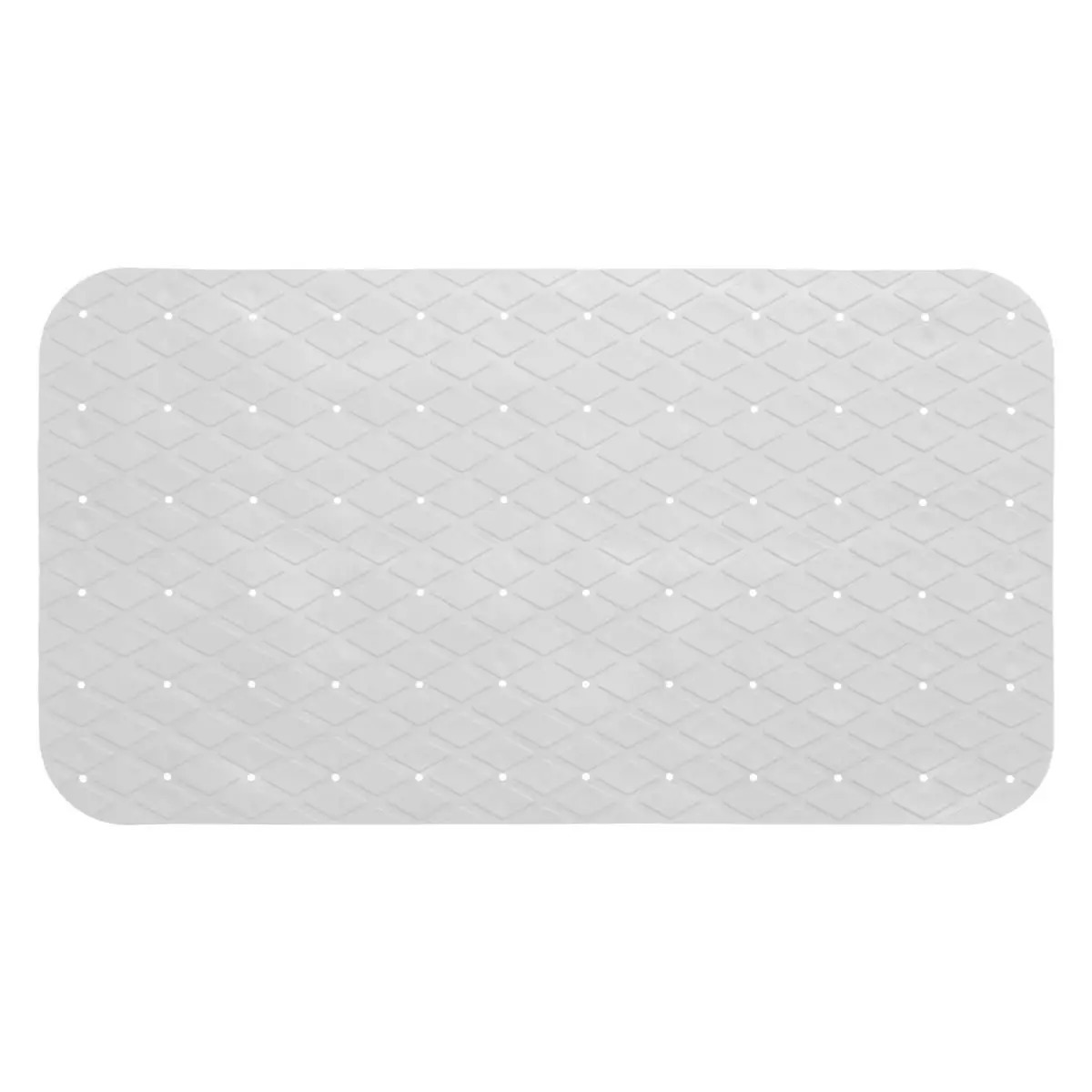 Anti-slip badkamer douche/bad mat wit 70 x 35 cm rechthoekig -
