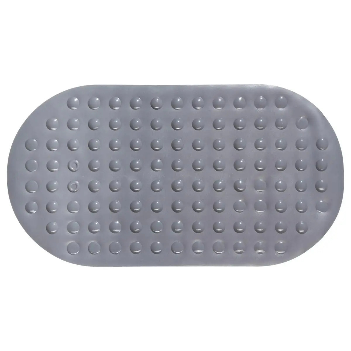 Anti-slip badkamer douche/bad mat grijs 68 x 37 cm ovaal -