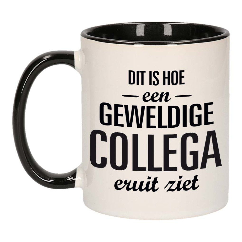 Geweldige collega eruit ziet mok / beker zwart wit 300 ml - Cadeau mokken -