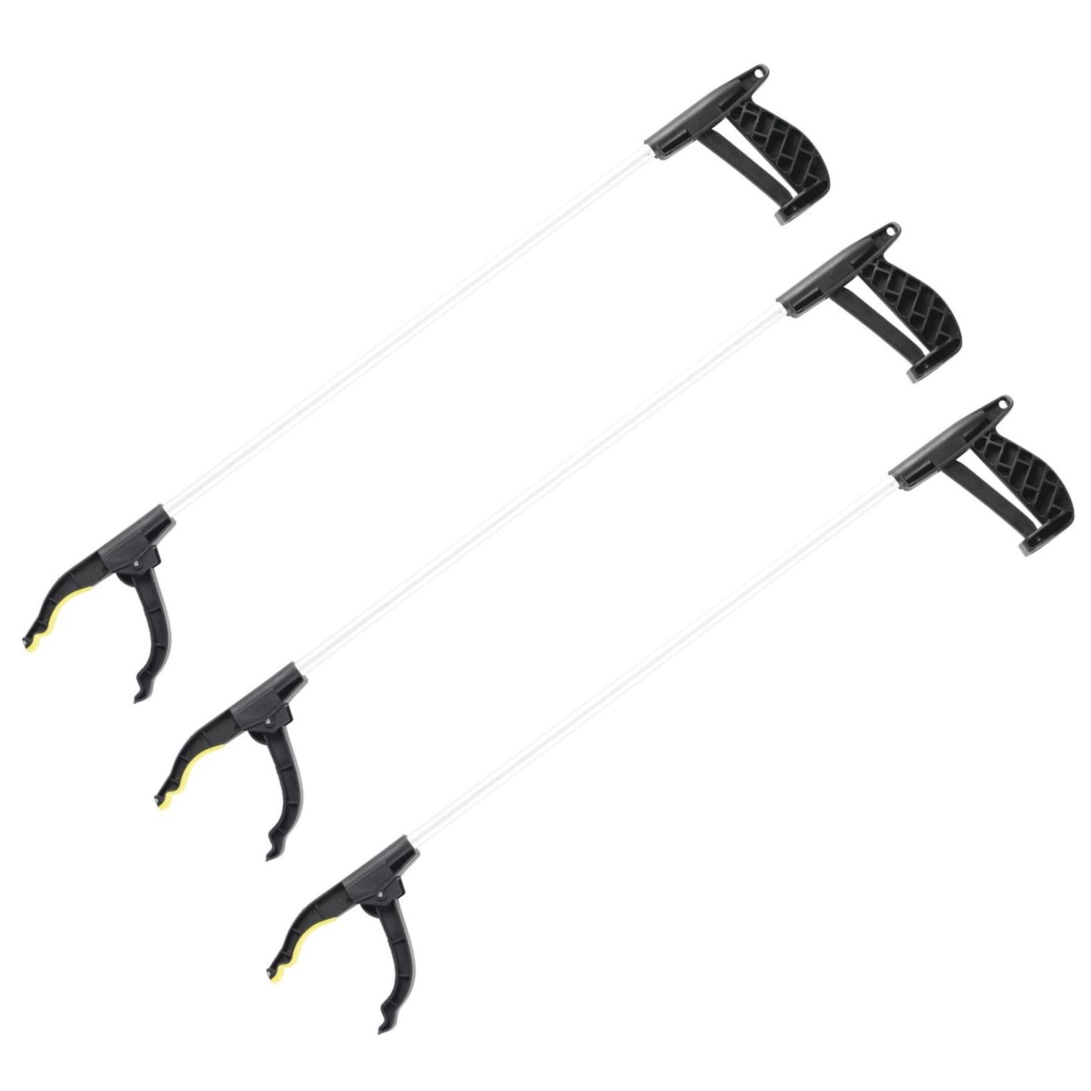 Afvalgrijper - 3x - met klemgreep - 76 cm - grijphulp - afvalprikker -