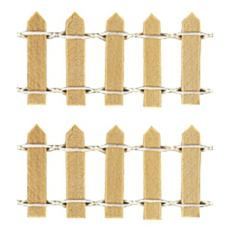 Kerstdorp hek afsluiting/omheining - L90 x H3 cm - hout - miniatuur hekje -