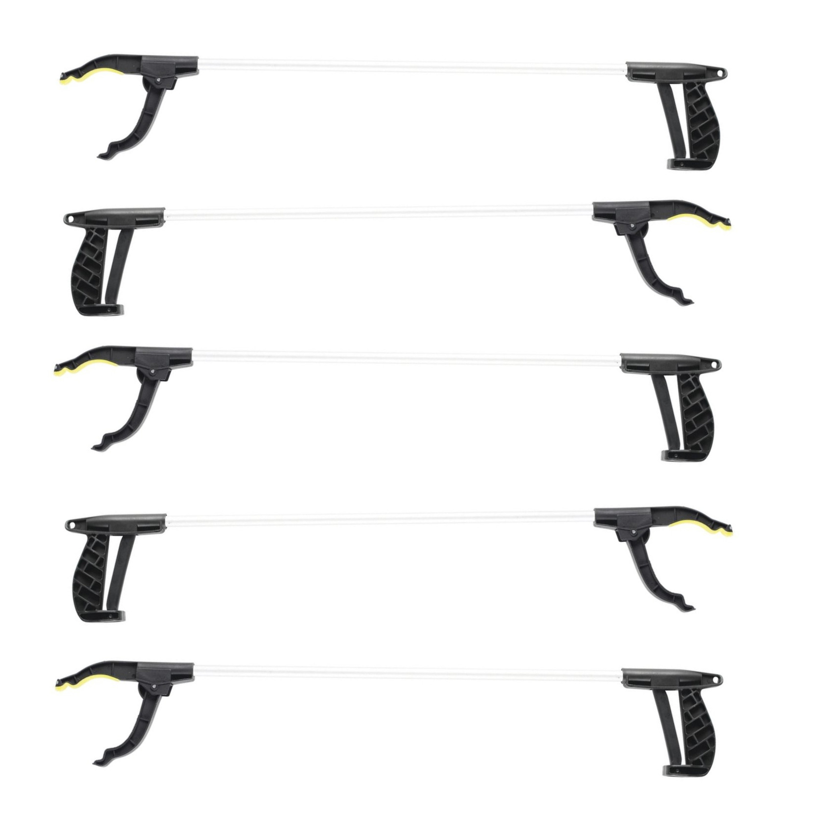 Afvalgrijper - Pakket van 20x stuks - met klemgreep - 76 cm - grijphulp - afvalprikker -