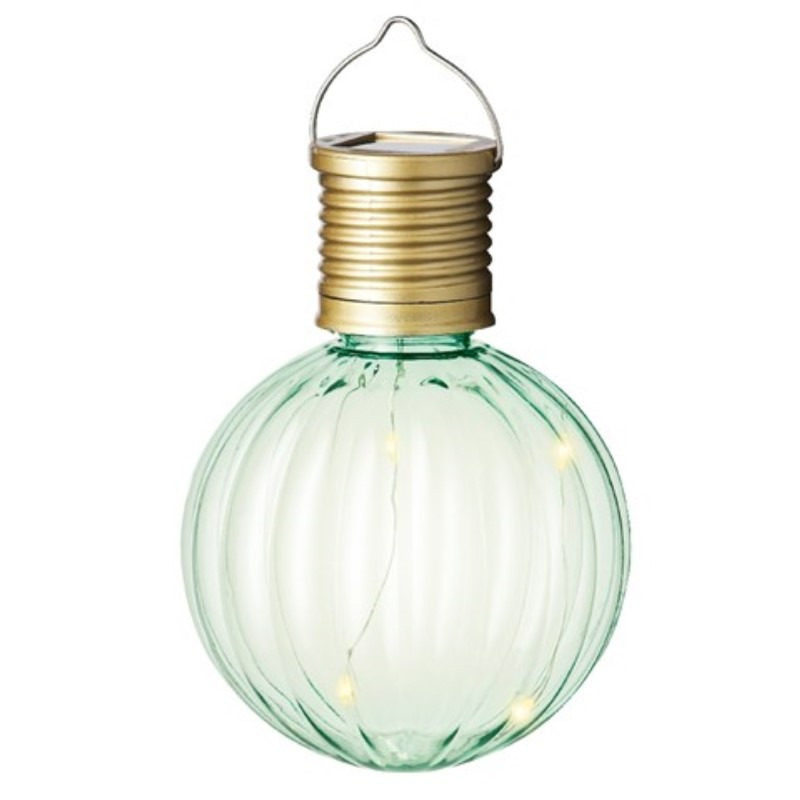 Solar lampion voor buiten - LED - groen - 11 cm - buitenverlichting -