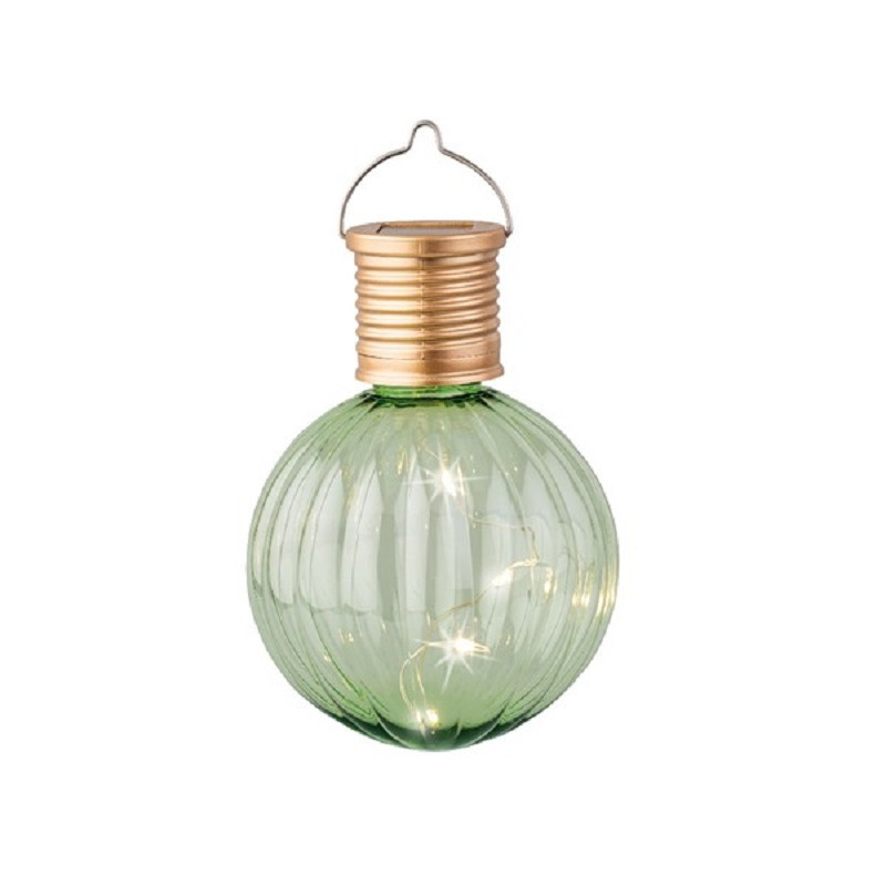 Lampion solar verlichting - lichtgroen - 11 cm - LED -
