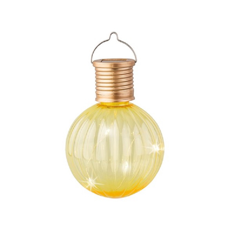 Lampion solar verlichting - geel - 11 cm - LED -