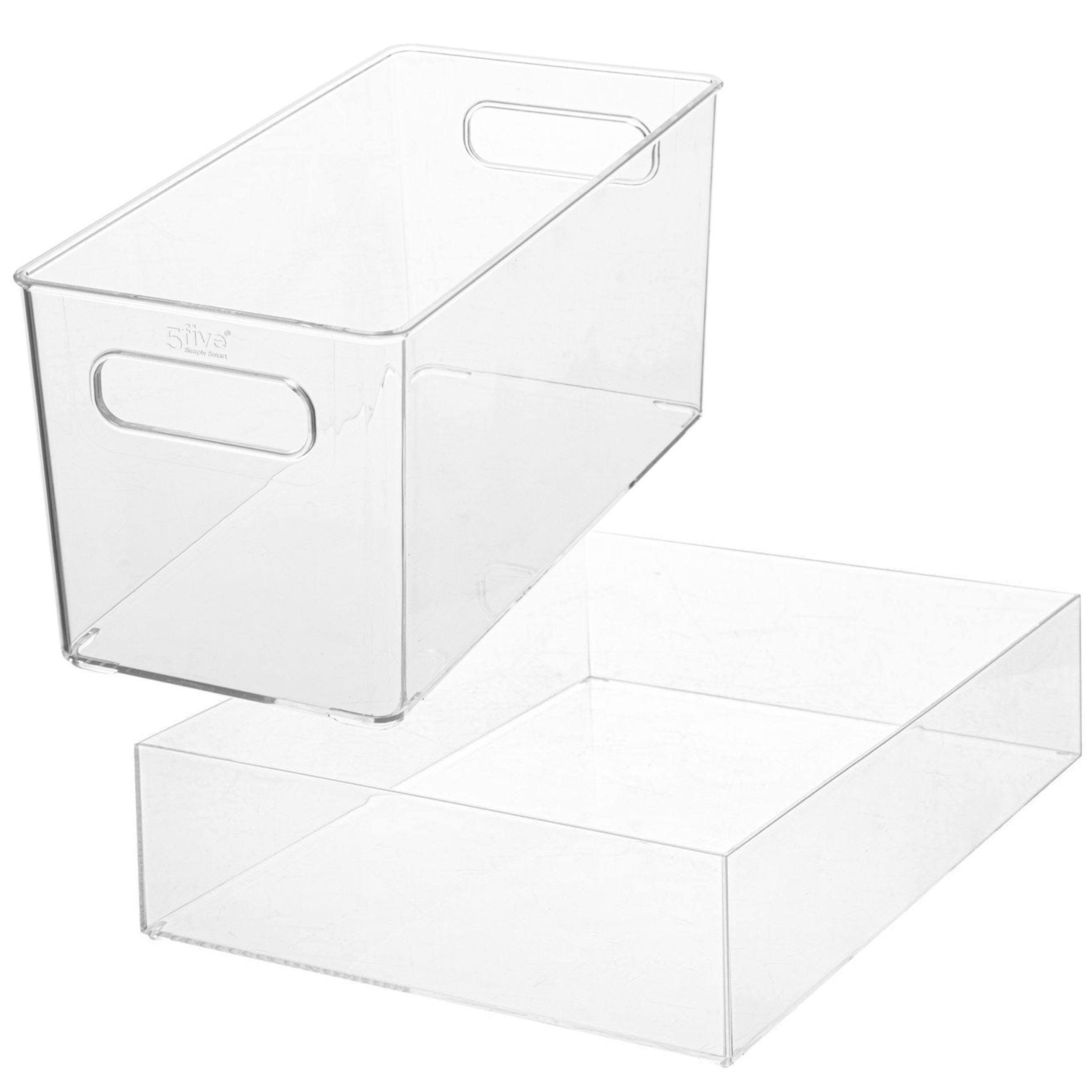 Set van 2x stuks potjes/flesjes/make-up houders/boxen van kunststof -
