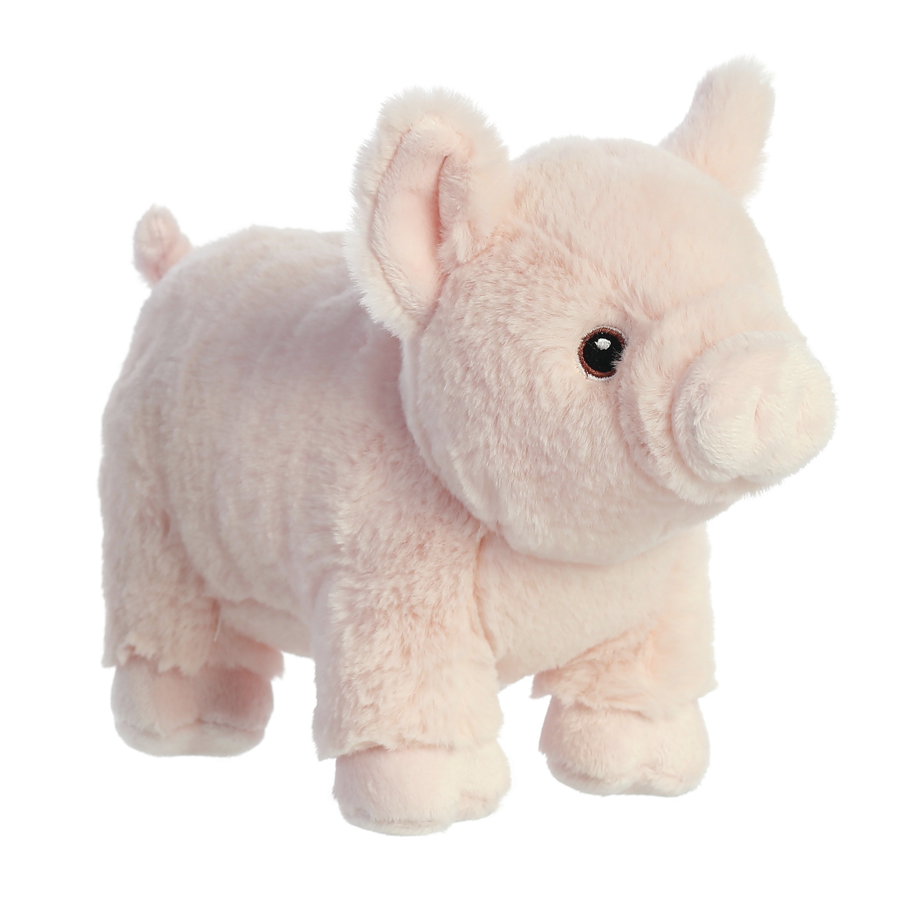 Varkens/biggen pluche knuffel - roze - 24 cm -