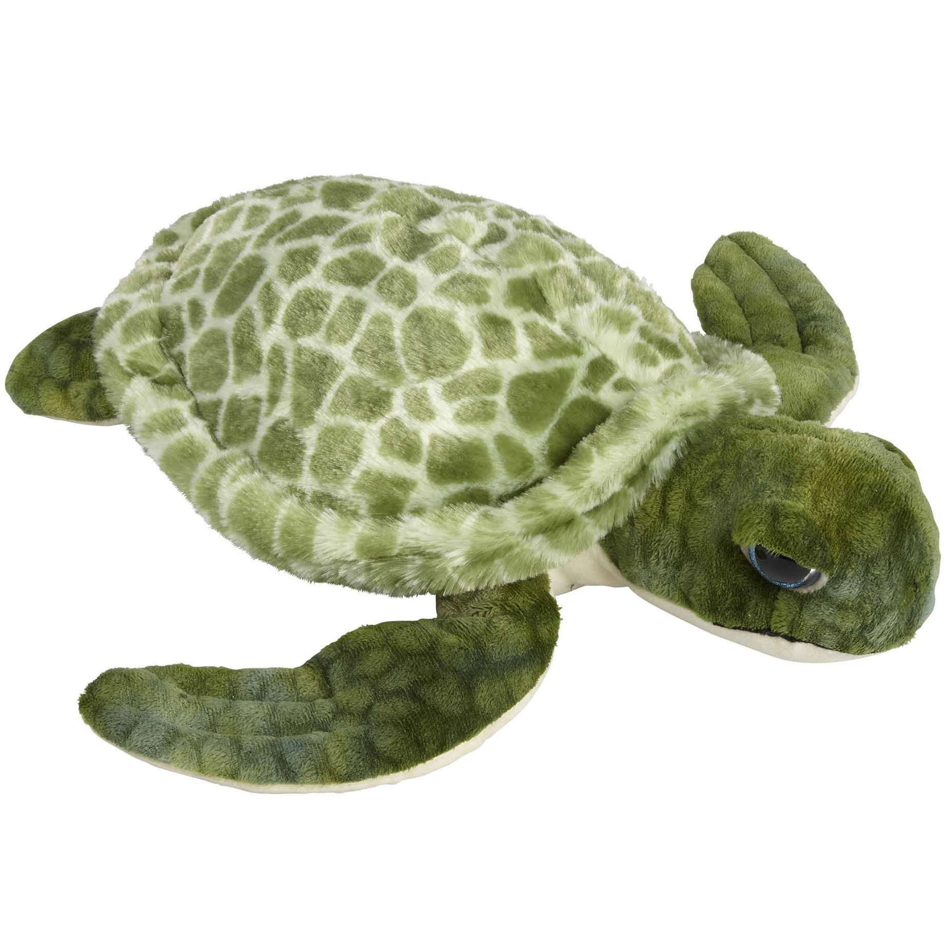 Ravensden pluche zeeschildpad knuffel dier - groen - 26 cm - Cadeau - zeedieren -