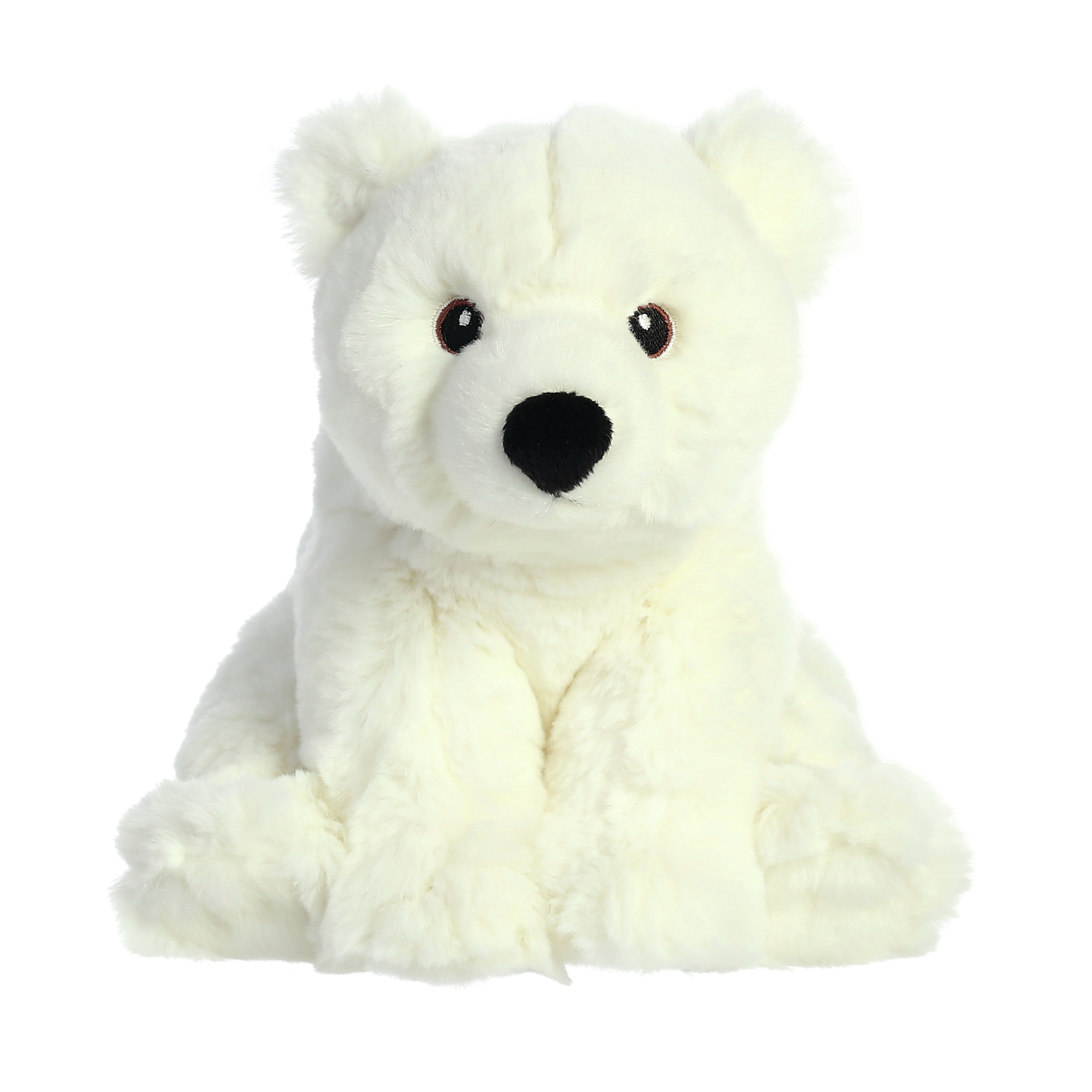 Pluche ijsbeer knuffel - Knuffeldier - wit - 24 cm - Noordpool thema -