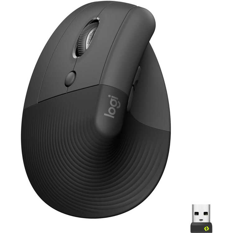 Logitech Lift Vertical Ergonomische Muis - Linkshandig muis 4000 dpi, Bluetooth