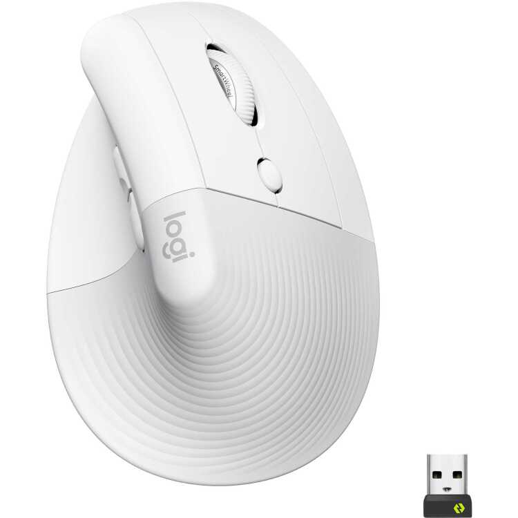 Logitech Lift Vertical Ergonomische Muis - Rechtshandig muis Bluetooth, 4000 dpi