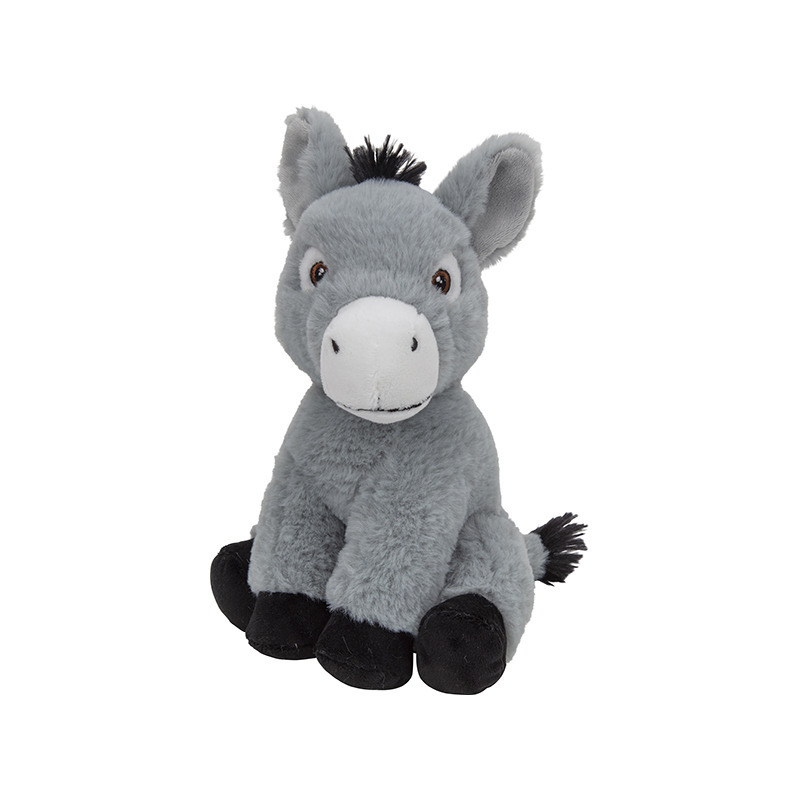 Nature Planet pluche ezel - dieren knuffels - 24 cm - boerderij knuffel -