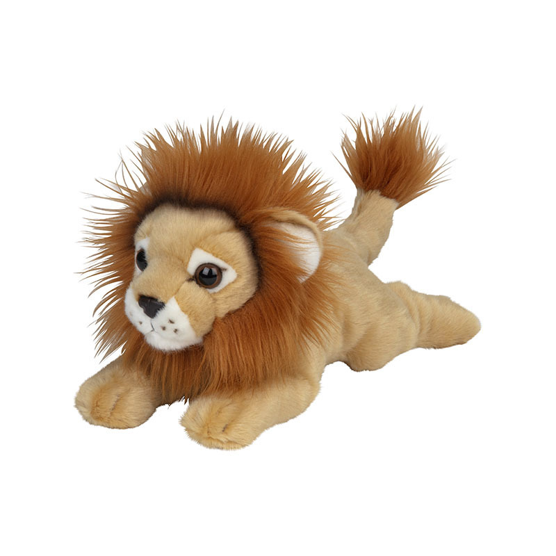 Nature Planet Pluche Leeuw - dierenknuffel - 33 cm - wilde dieren knuffel -
