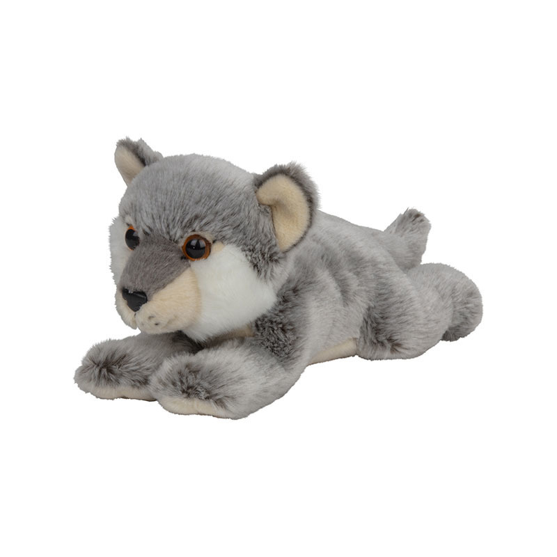 Pluche dieren knuffels baby wolf van 33 cm -