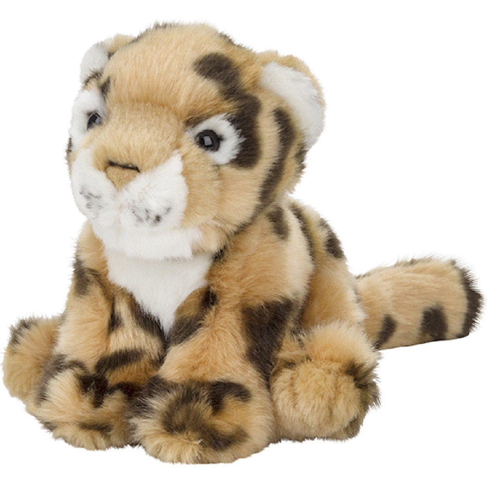 Knuffeldier luipaard - pluche knuffel - 15 cm - wilde dieren thema -